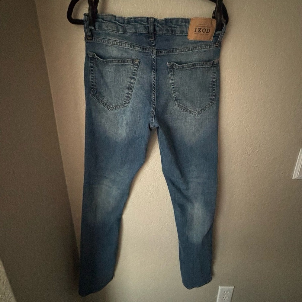 IZOD Men's Blue Denim Slim  Fit Comfort Stretch Jeans SIZE 32X32 - Picture 5 of 8